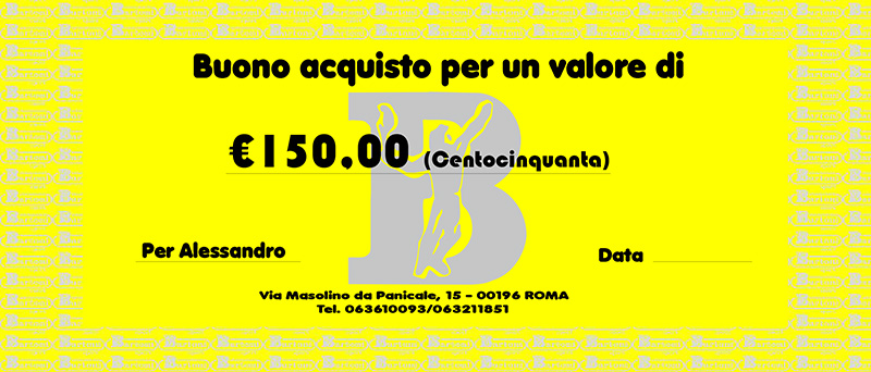 Gift card Bartoni 